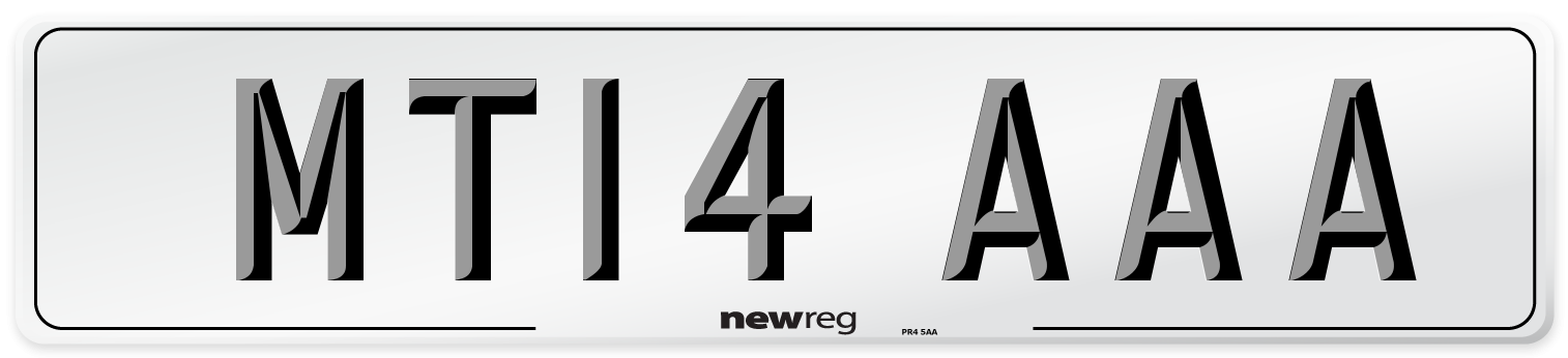 MT14 AAA Number Plate from New Reg